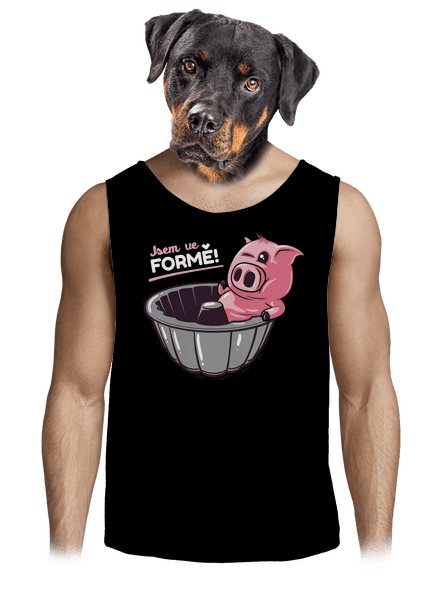 Ve formě pánské tílko Black