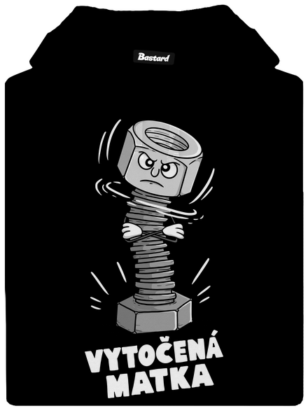 Vytočená matka dámská mikina klokanka Black