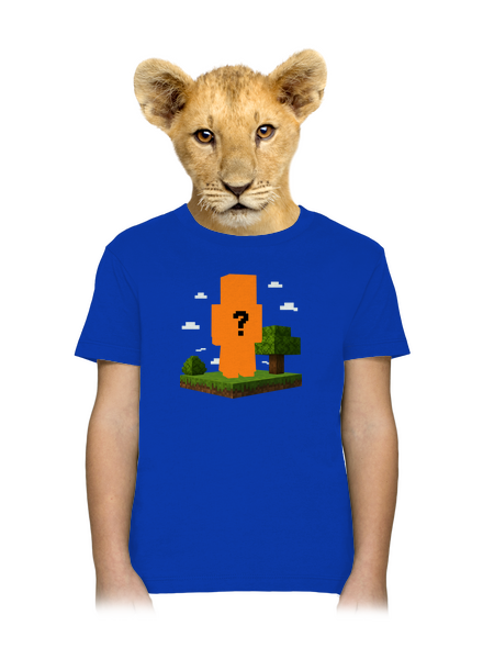 Minecraft z vlastní fotky dětské tričko Royal Blue