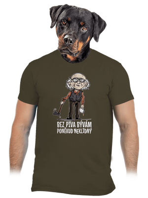 Neklidný bez piva pánské tričko Urban Khaki