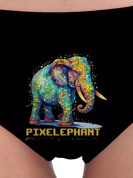 Pixelephant dámské kalhotky Black