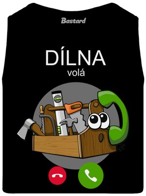 Dílna volá pánské tílko Black