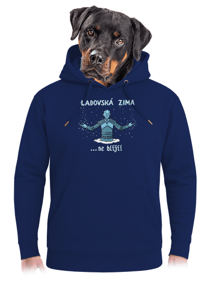 Ladovská zima se blíží unisex mikina premium Navy
