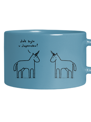 Pornorožec hrnek makronka Blue Macaron