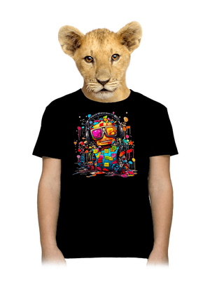 Workaholic robot dětské tričko Black