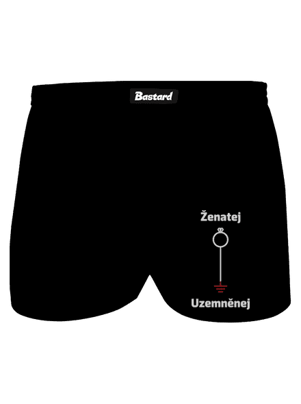 Ženatej a uzemněnej pánské trenky Black