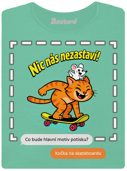 Vlastní AI obrázek dámské tričko premium Mint Mal