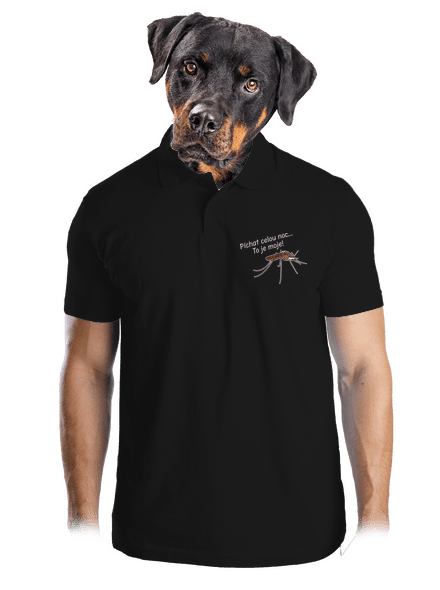 Komár s výdrží pánská polokošile Black