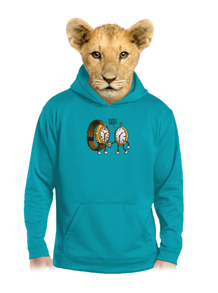Tikání dětská mikina klokanka Hawaiian Blue