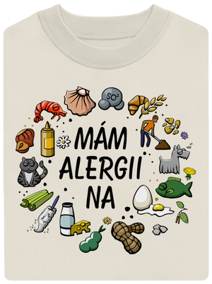 Mám alergii na... + fix unisex mikina bez kapuce Off White