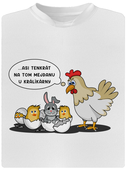 Mejdan u králíkárny pánské sportovní tričko White