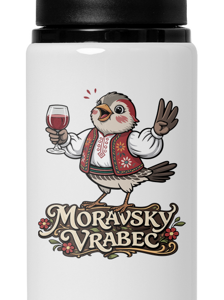 Moravský vrabec lahev na vodu White