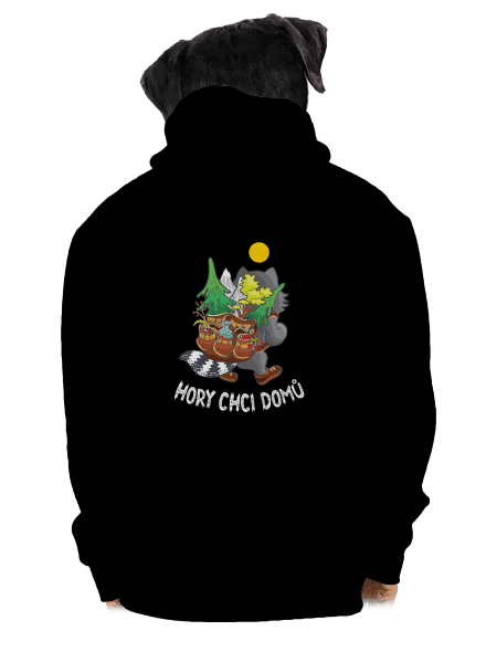 Hory chci domů pánská mikina na zip Black