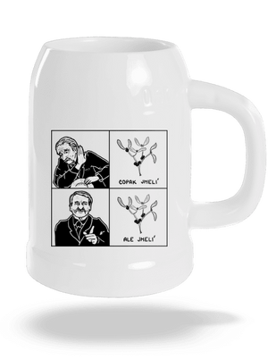 Cimrman: Copak jmelí půllitr White