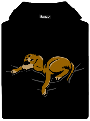 Spící pes pánská mikina klokanka Black