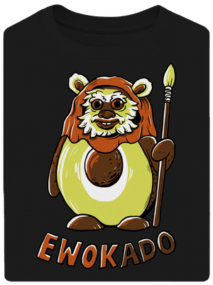 Ewokado unisex tričko oversized Black