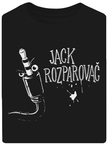 Jack Rozparovač unisex tričko oversized Black