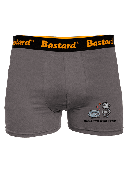 Láska mezi roboty boxerky Gray Melange