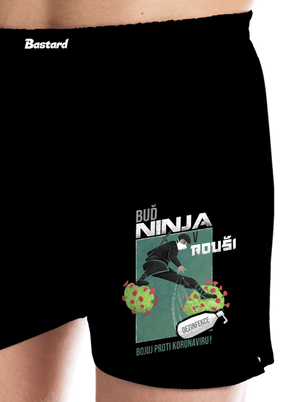 Ninja v rouši pánské trenky Black