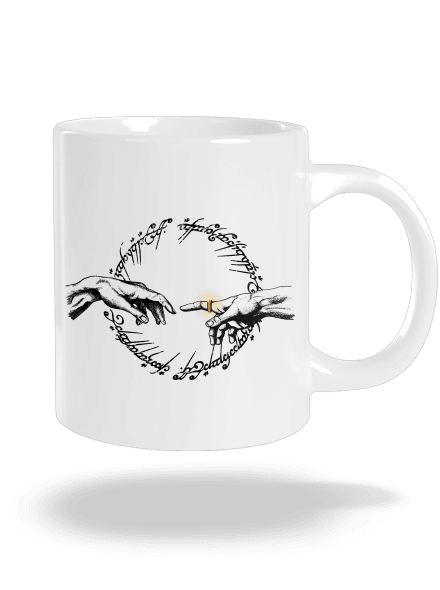 God of ring velký hrnek White
