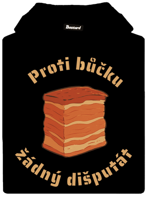 Proti bůčku žádný dišputát pánská mikina klokanka Black