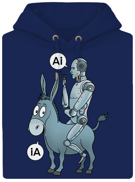 Osel a AI unisex mikina premium Navy
