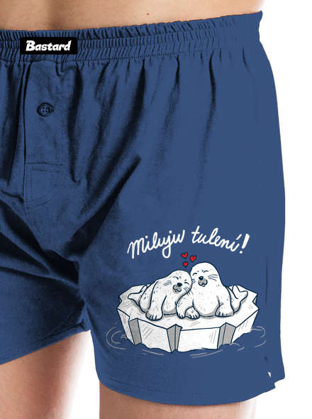 Miluju tulení pánské trenky Blue