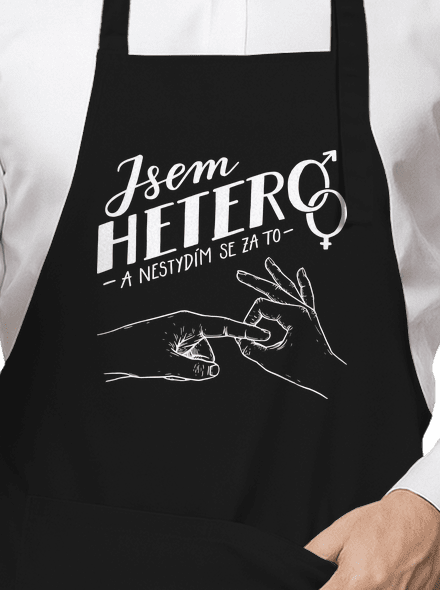 B12: Jsem hetero zástěra Black