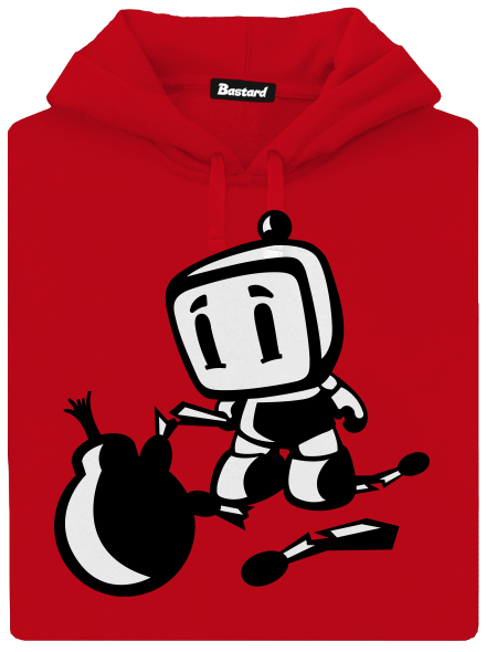 Bomberman pánská mikina klokanka Red