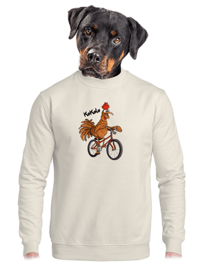 Kokolo unisex mikina bez kapuce Off White