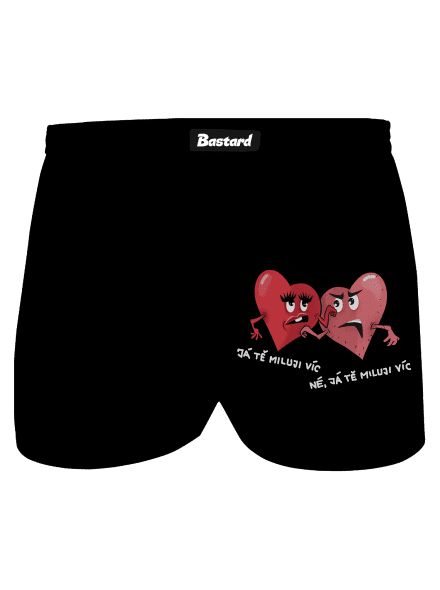 Srdíčka pánské trenky Black