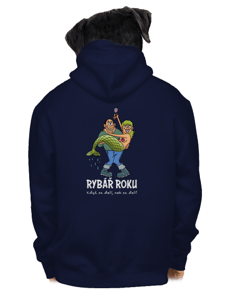 Rybář roku pánská mikina na zip Navy