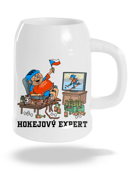 Hokejový expert půllitr White