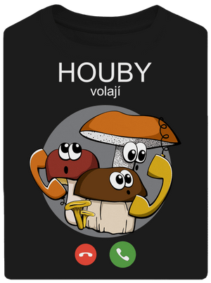 Houby volají unisex tričko oversized Black