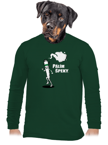 Pálím špeky pánské dlouhý rukáv Bottle Green