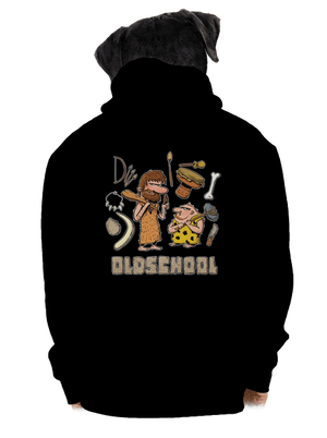 Oldschool pánská mikina na zip Black