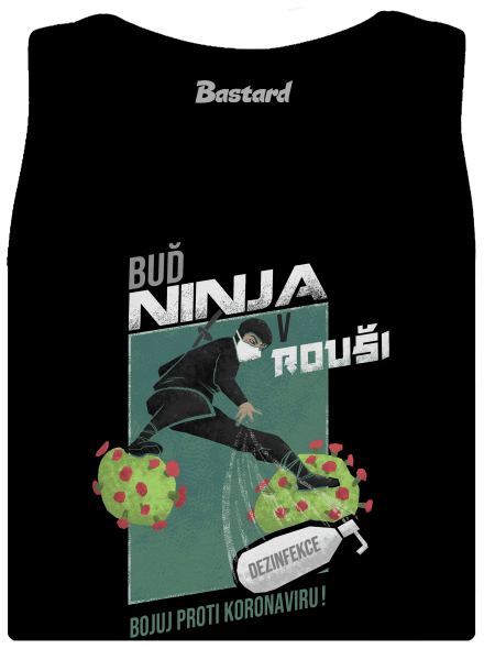Ninja v rouši dámské tílko klasické Black