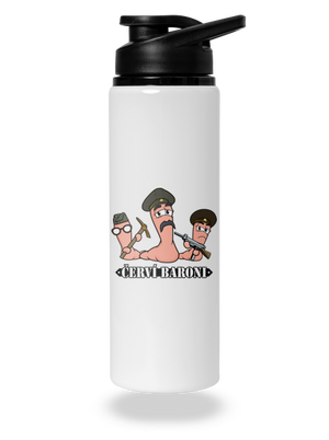 Červí baroni lahev na vodu White