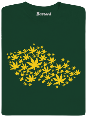 Ganja country pánské dlouhý rukáv Bottle Green