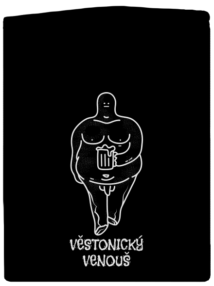 Věstonický Venouš pánská mikina na zip Black