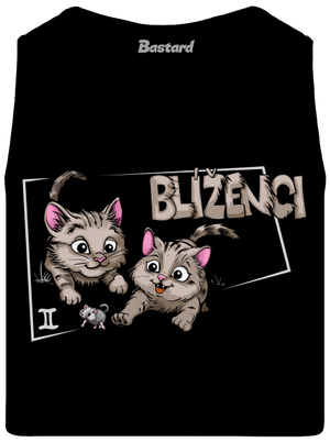 Kočičí horoskop: Blíženci pánské tílko Black