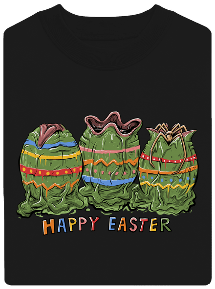 Happy Easter unisex mikina bez kapuce Black