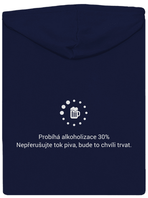 Alkoholizace pánská mikina na zip Navy