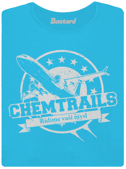 Chemtrails dámské tričko s lemem Blue Atol