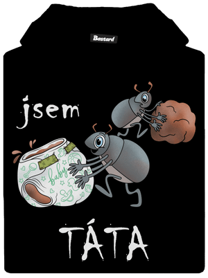 Jsem táta a máma dětská mikina klokanka Black