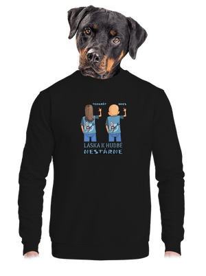 unisex mikina bez kapuce