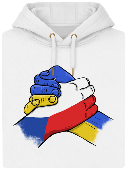 Ukrajina - Podpora unisex mikina premium Snowwhite