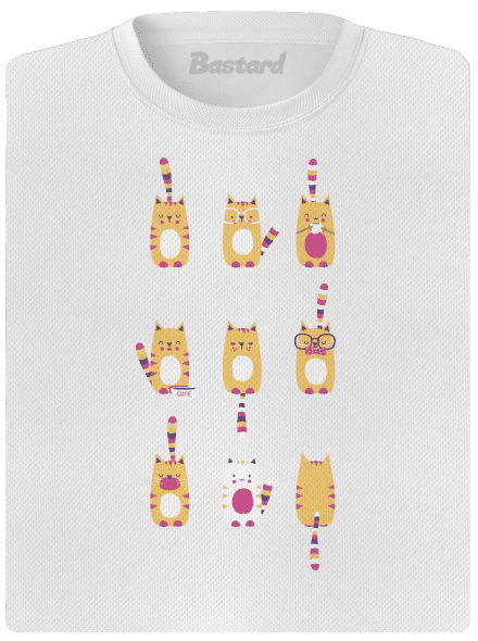Meow dámské sportovní tričko White