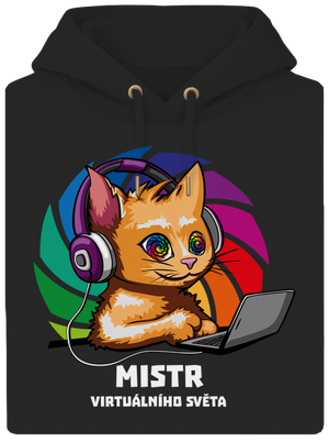 Mistr virtuálního světa unisex mikina premium Dark Black