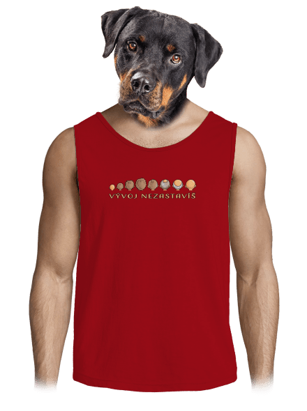 Vývoj nezastavíš pánské tílko Red